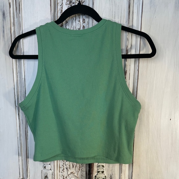 Curated  YMI White and Full Tilt Green Women's Cropped Tank Tops Bundle - Picture 7 of 9